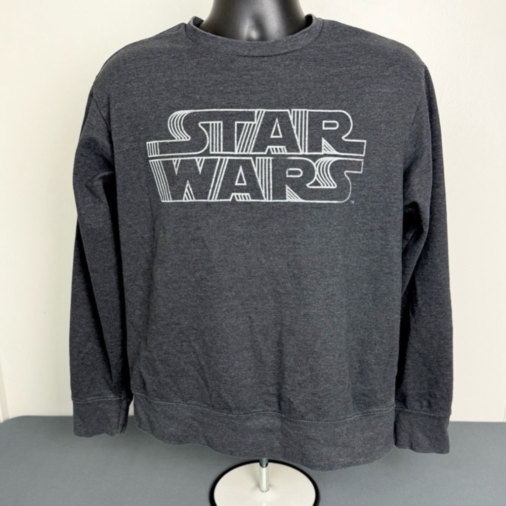 Star Wars Dark Gray Sweatshirt Silver STAR WARS Graphics Small